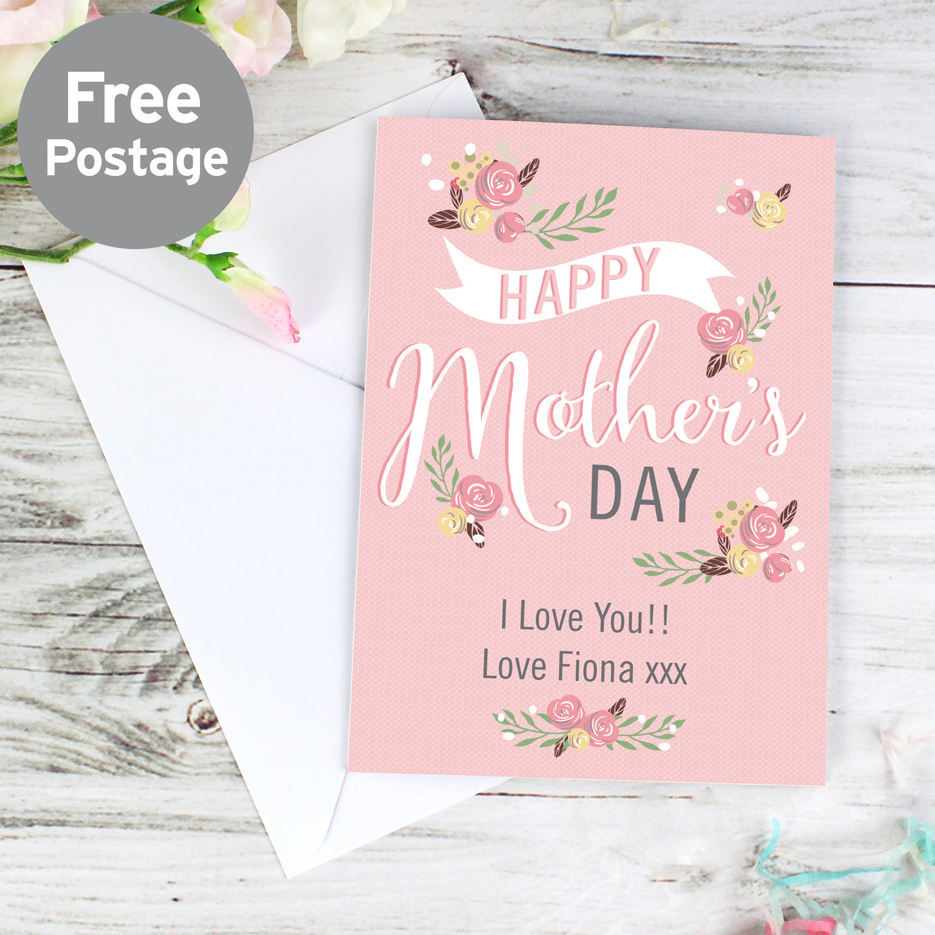 Personalised Mother’s Day Cards Free Delivery UK