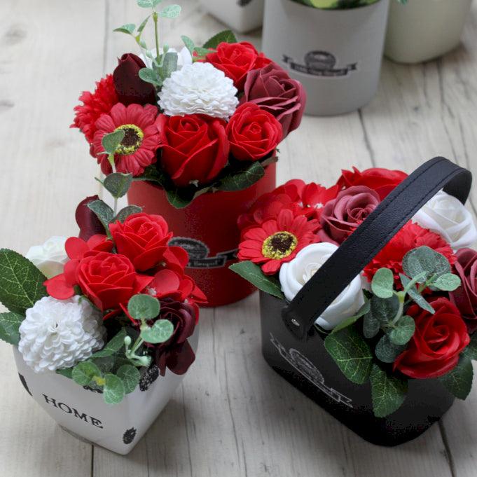 Petite Soap Flower Bouquet Gift Pots & Baskets