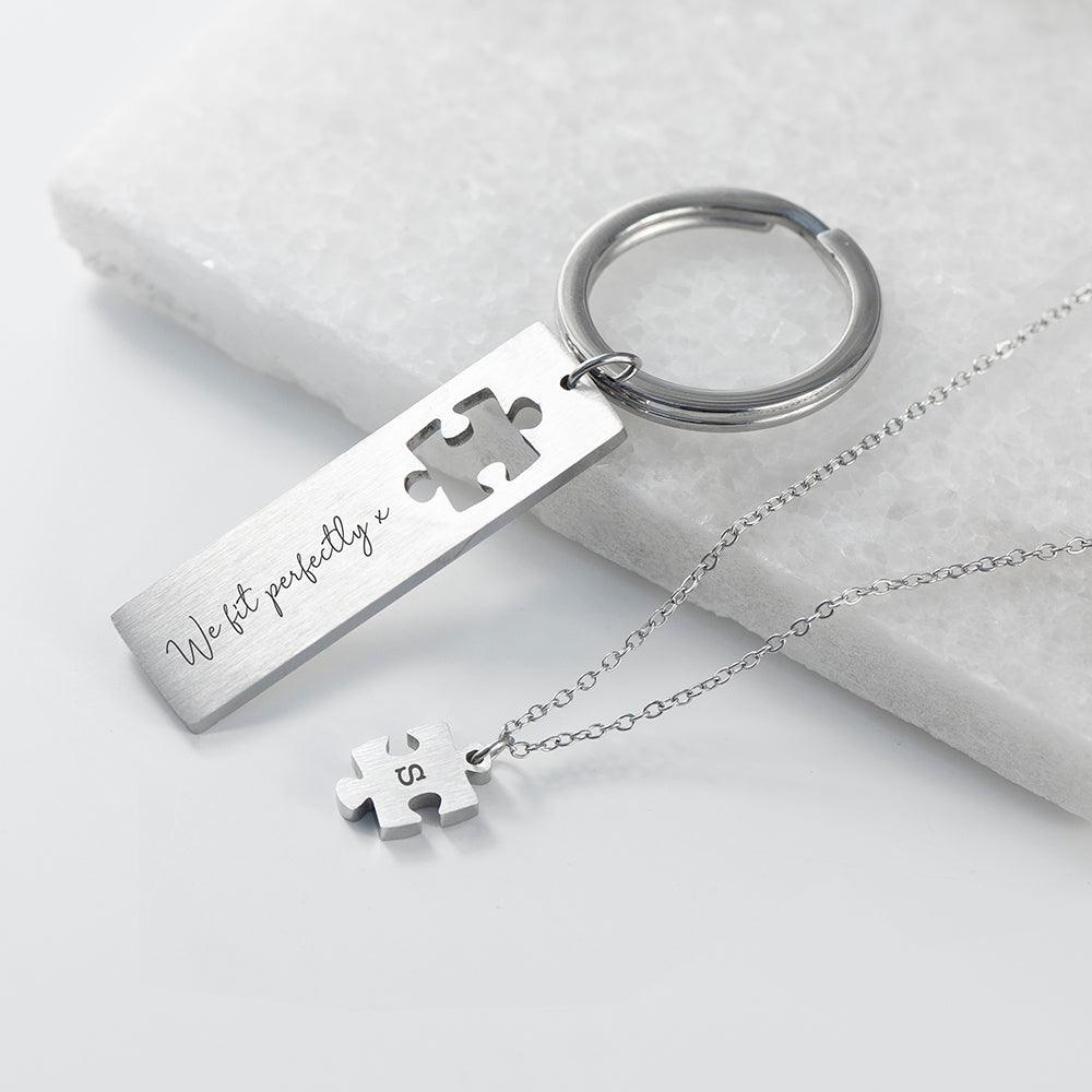 Personalised Necklace & Keyring Sets