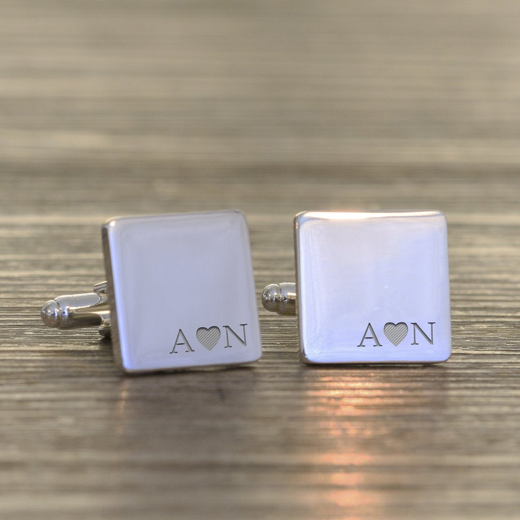 Personalised Love Cufflinks | Engraved Valentines Cufflinks