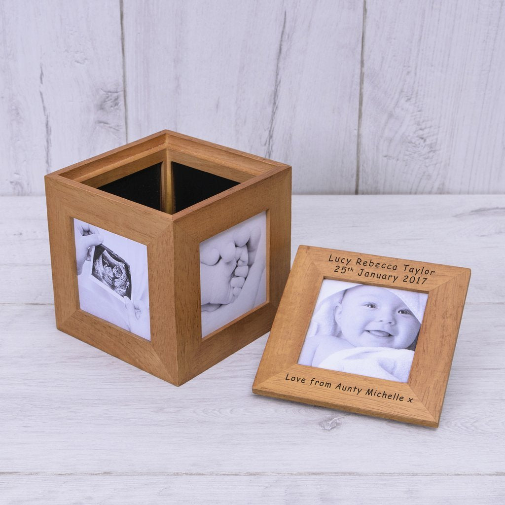 Personalised Photo Cube Keepsake Boxes 