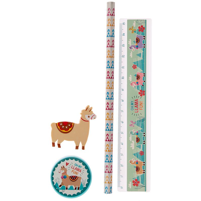 Novelty Stationery Set | Erasers | Pencil Cases Llama Unicorn Sloth