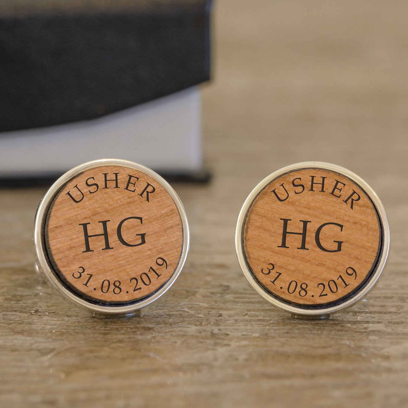 Personalised Usher Cufflinks | Engraved Usher Cufflinks