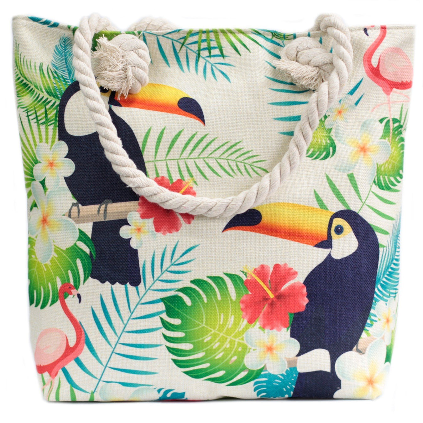 Funky Rope Handled Beach Bags UK | Tropical | Flamingo | Unicorn 