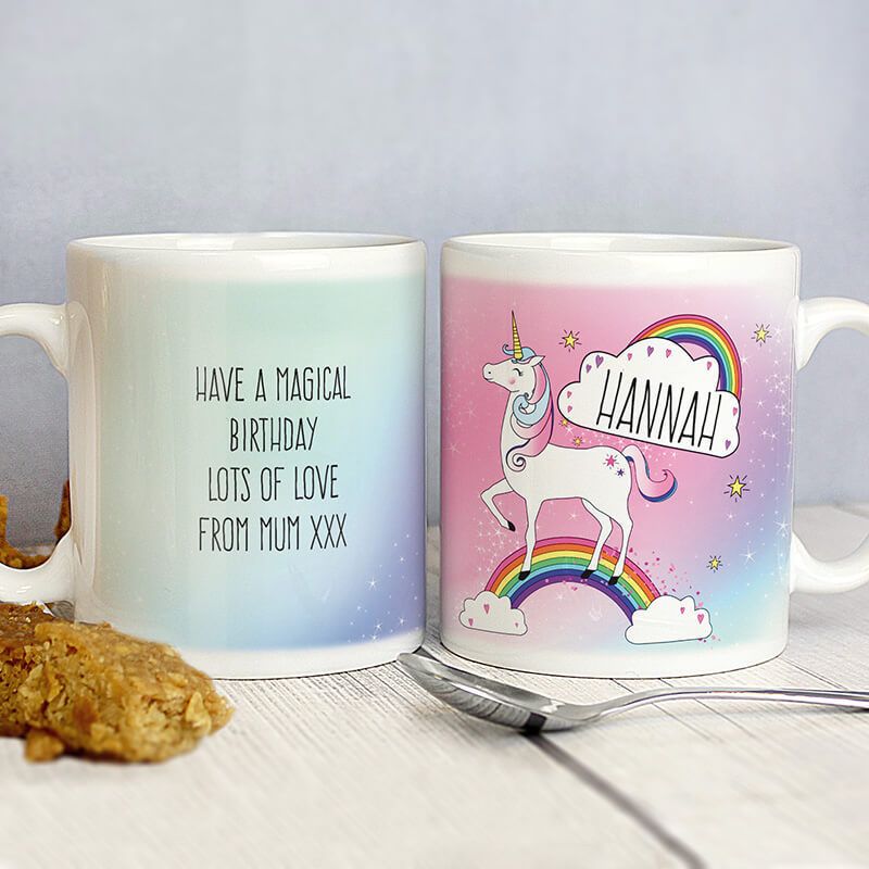 Personalised Unicorn Mugs For Her