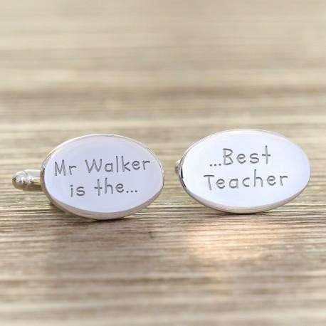 Personalised Teacher Cufflinks