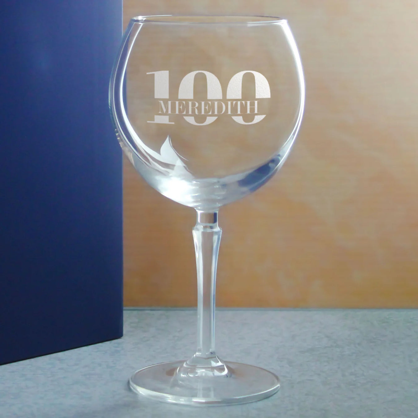 Personalised Engraved 100th Birthday Glass