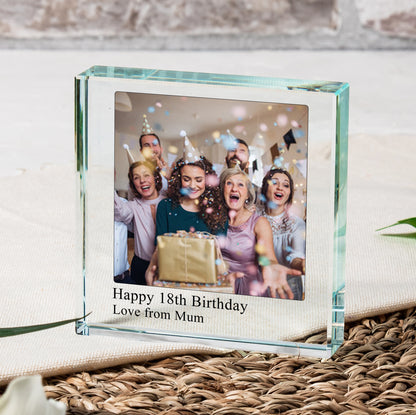 Any Message Photo Glass Token Keepsake Gift