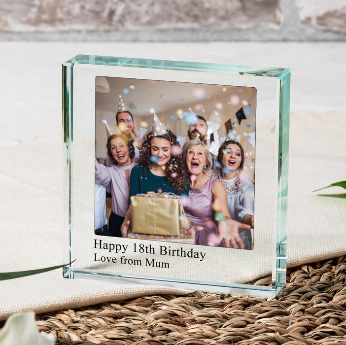 Personalised Photo Upload Crystal Glass Ornament