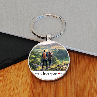 I Love You Photo Upload Keyring