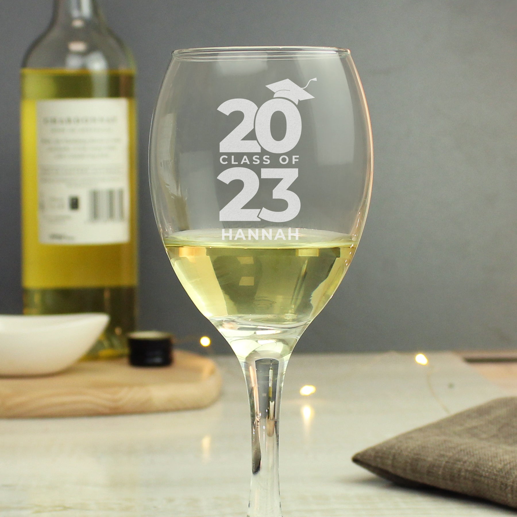 Personalised Class of Graduation Wine Glass - Graduation Gift