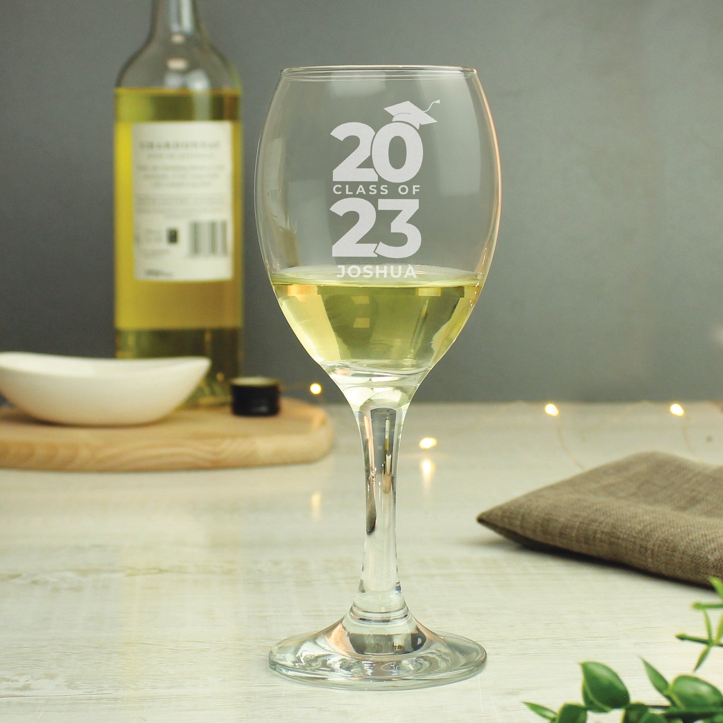 Personalised Class of Graduation Wine Glass - Graduation Gift