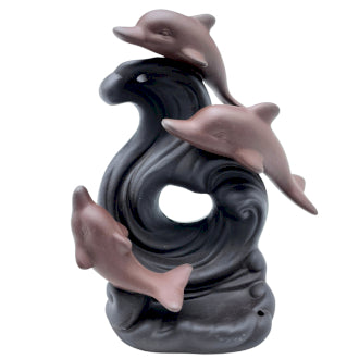 Dolphin Wave Backflow Incense Burner