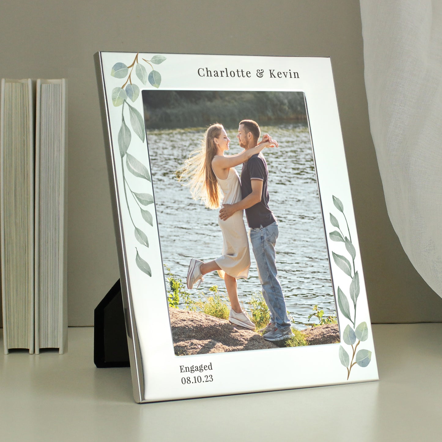 Personalised Botanical Wedding Photo Frame