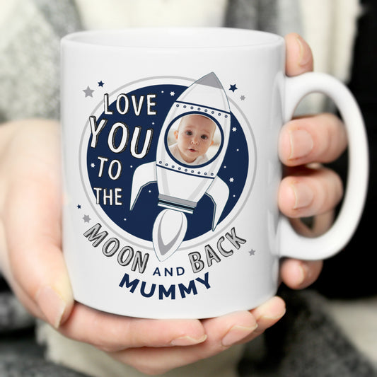 Personalised Love You To The Moon & Back Photo Upload Mug