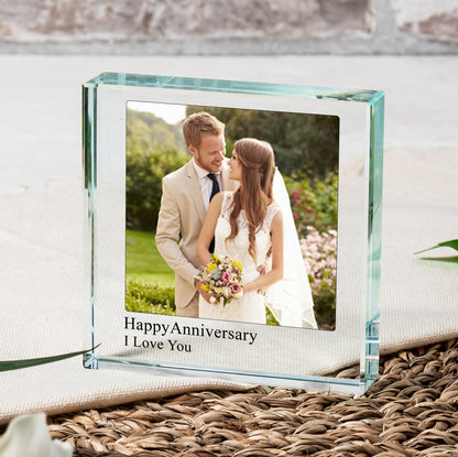 Any Message Photo Glass Token Keepsake Gift