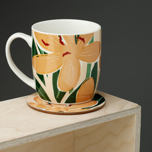 Florens Hesperantha Porcelain Mug & Coaster Set