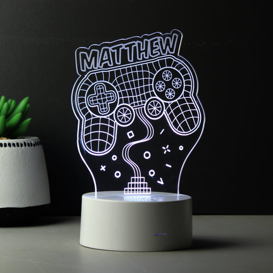 Personalised Name Gaming LED Colour Changing Light