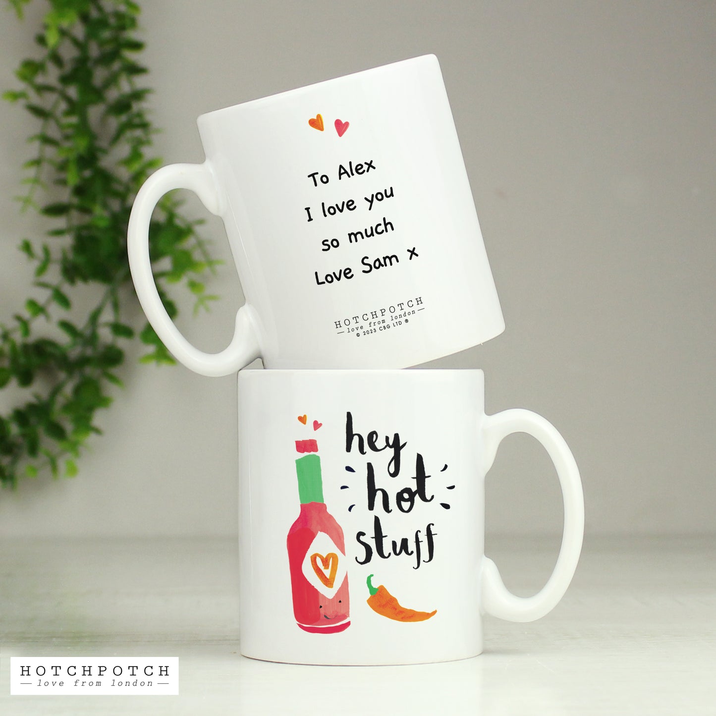 Personalised Hey Hot Stuff Mug