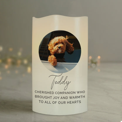 Personalised Photo Upload LED Memorial Candle