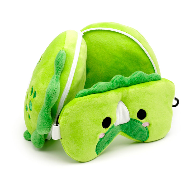 Relaxeazzz Plush Dinosaur Travel Pillow & Eye Mask Set