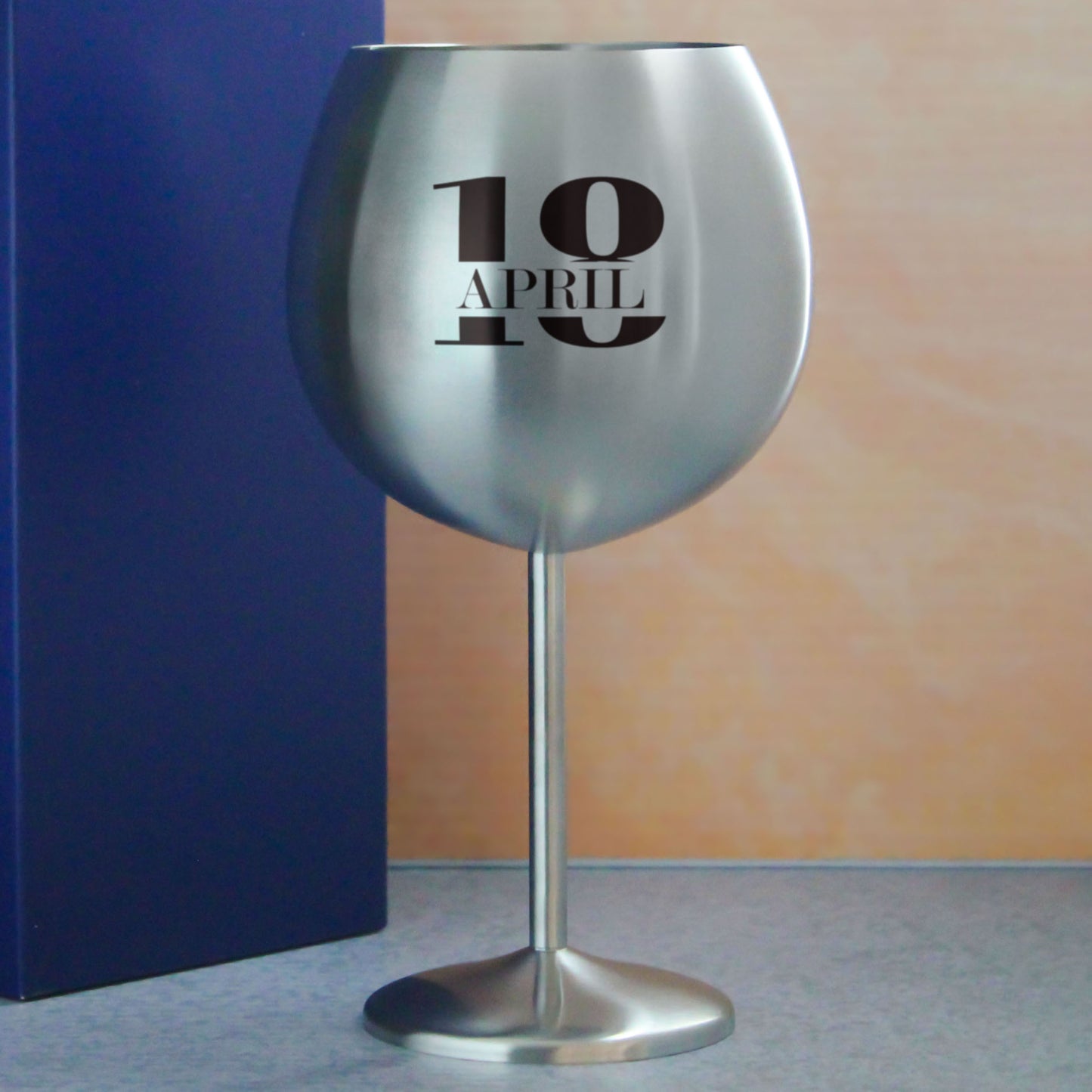 Engraved 18th Birthday Metal Gin Balloon Cocktail Glass