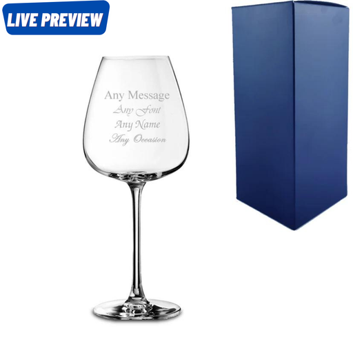 Engraved Grands Cepages 12.5oz Red Wine Glass With Gift Box