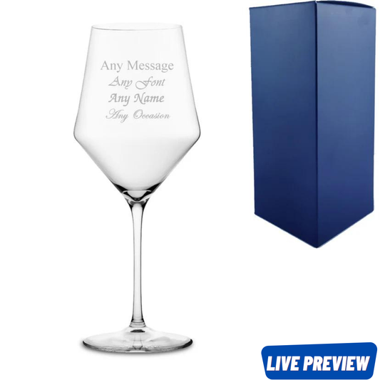 Engraved Edge Wine Glass Large 17.75oz