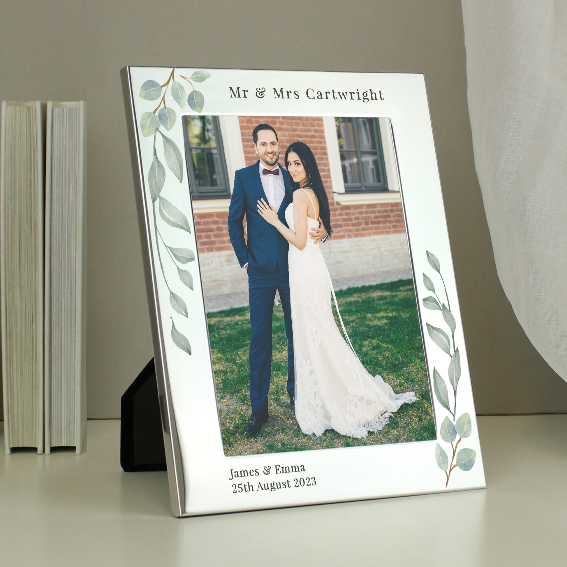 Personalised Botanical Wedding Photo Frame