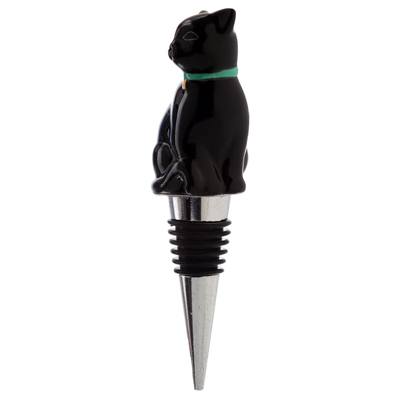 Ceramic Black Cat Bottle Stopper