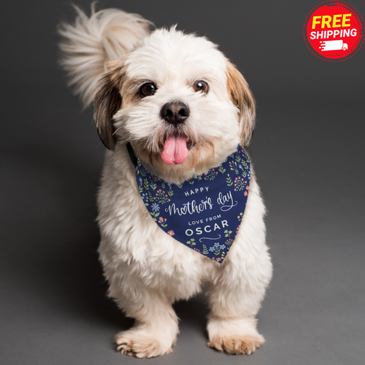 Personalised Happy Mothers Day Dog Bandana