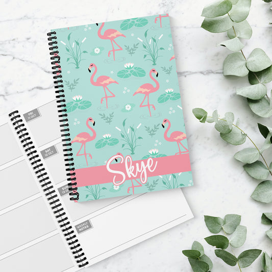 Personalised Fancy Flamingo 2024 Diary