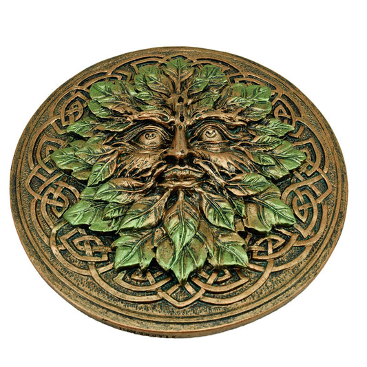 Round Greenman Ashcatcher Incense Burner