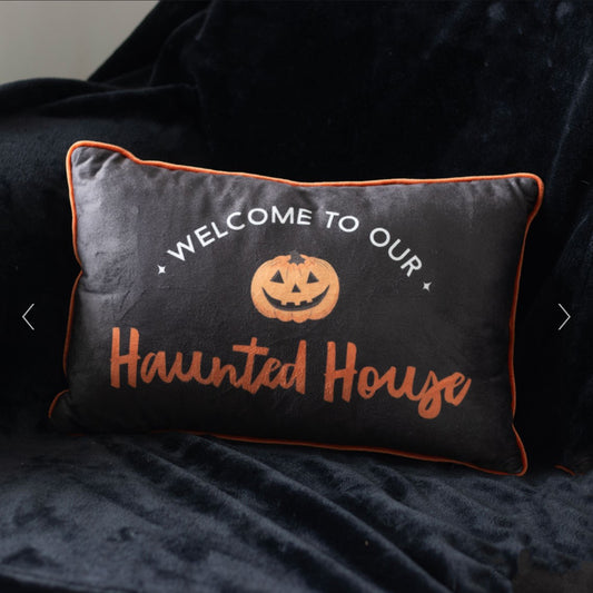 Rectangular Halloween Haunted House Cushion - 40cm