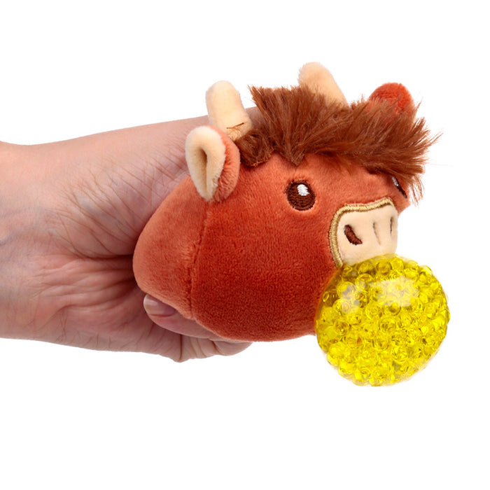 Queasy Squeezies Highland Coo Cow Plush Squeezy Toy