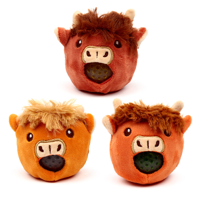 Queasy Squeezies Highland Coo Cow Plush Squeezy Toy