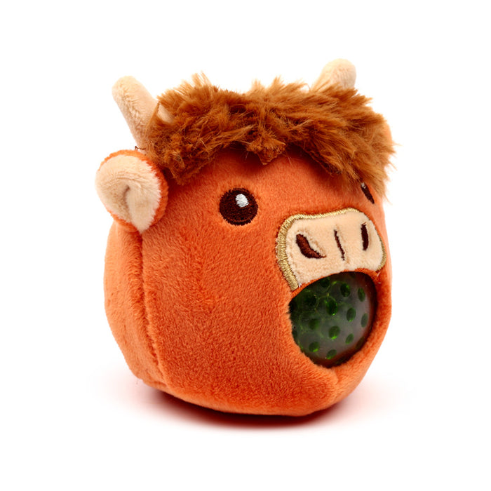 Queasy Squeezies Highland Coo Cow Plush Squeezy Toy