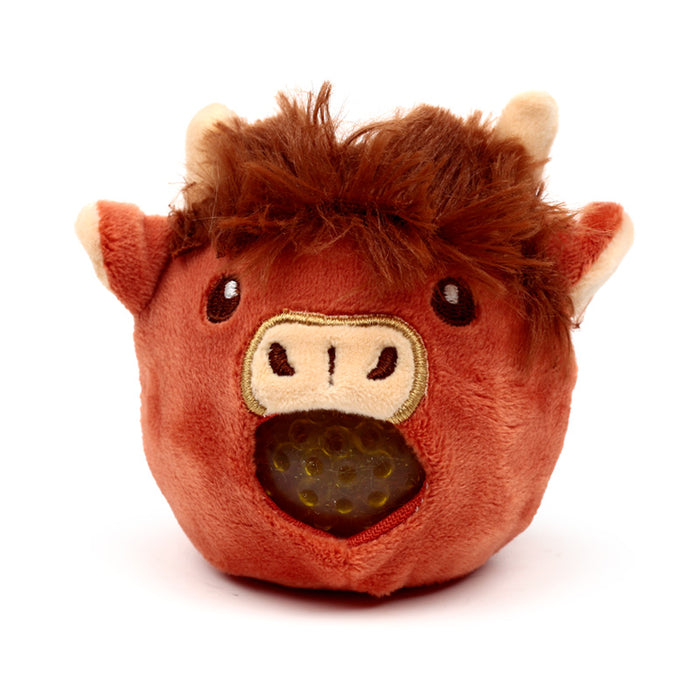 Queasy Squeezies Highland Coo Cow Plush Squeezy Toy