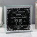 Personalised 75th Birthday Vintage Crystal Glass Block