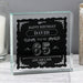 Personalised 65th Birthday Vintage Crystal Glass Block