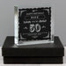 Personalised 50th Birthday Vintage Crystal Glass Block