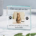 Personalised Cat Memorial Crystal Glass Block