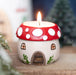 Mushroom House Resin Tealight Holder