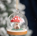 Christmas Mushroom House Glass Dome Hanging Decoration