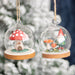 Christmas Gnome Glass Dome Hanging Decoration