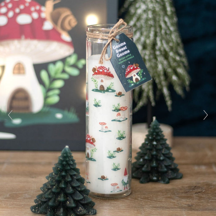 Gnome Sweet Gnome Mushroom Spiced Apple Tube Candle