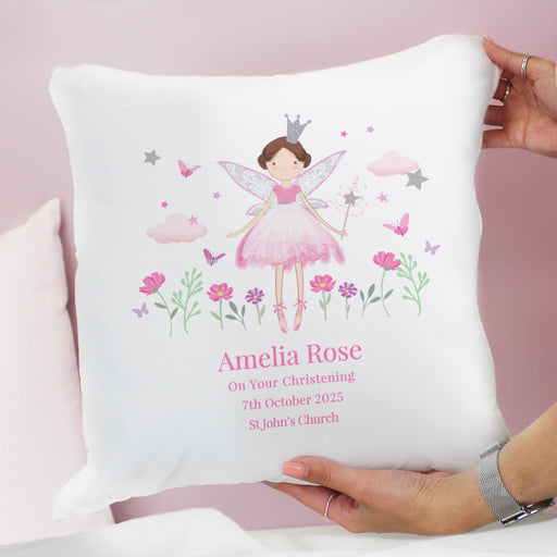Personalised Fairy Princess Christening Cushion