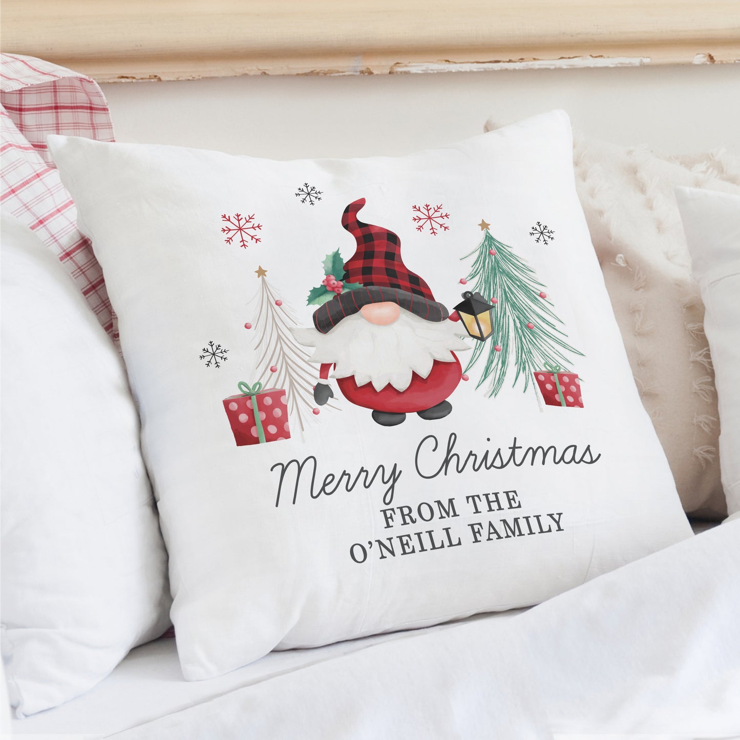 Personalised Christmas Gonk Cushion