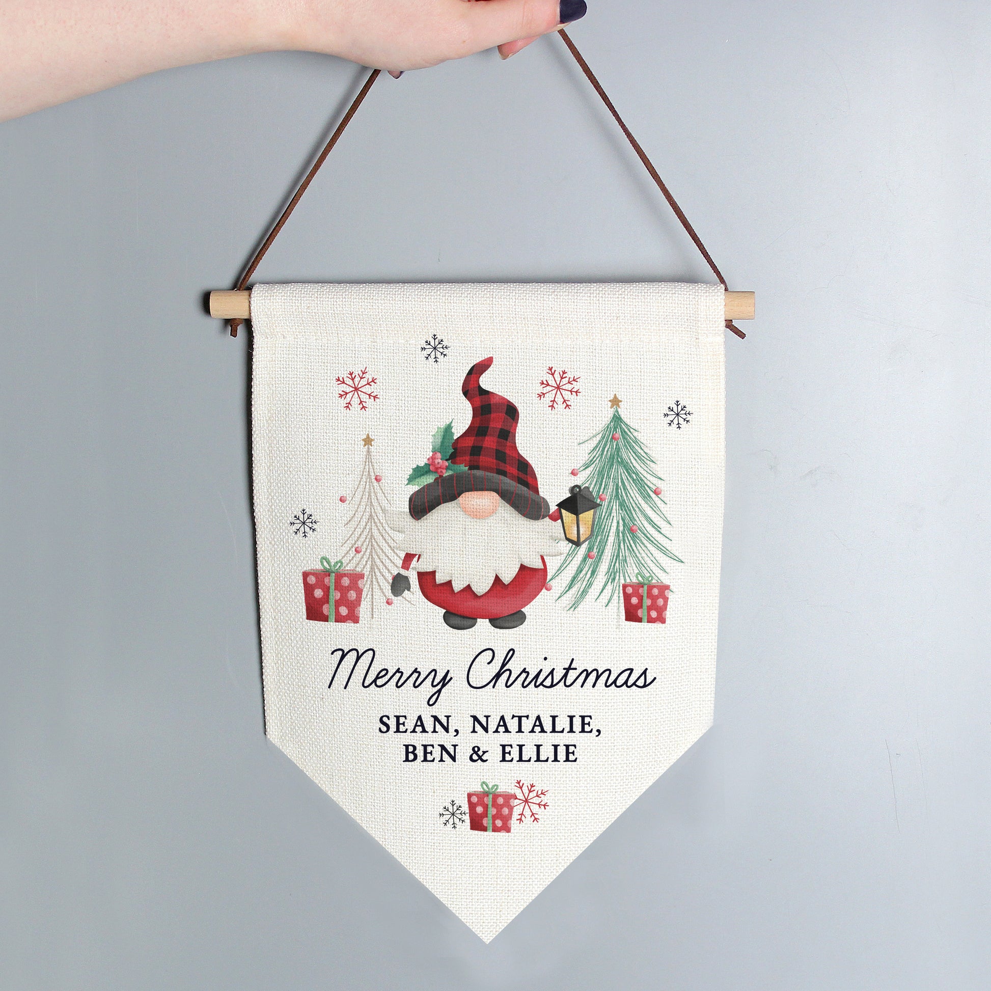 Personalised Gonk Hanging Pendant Christmas Sign Decoration