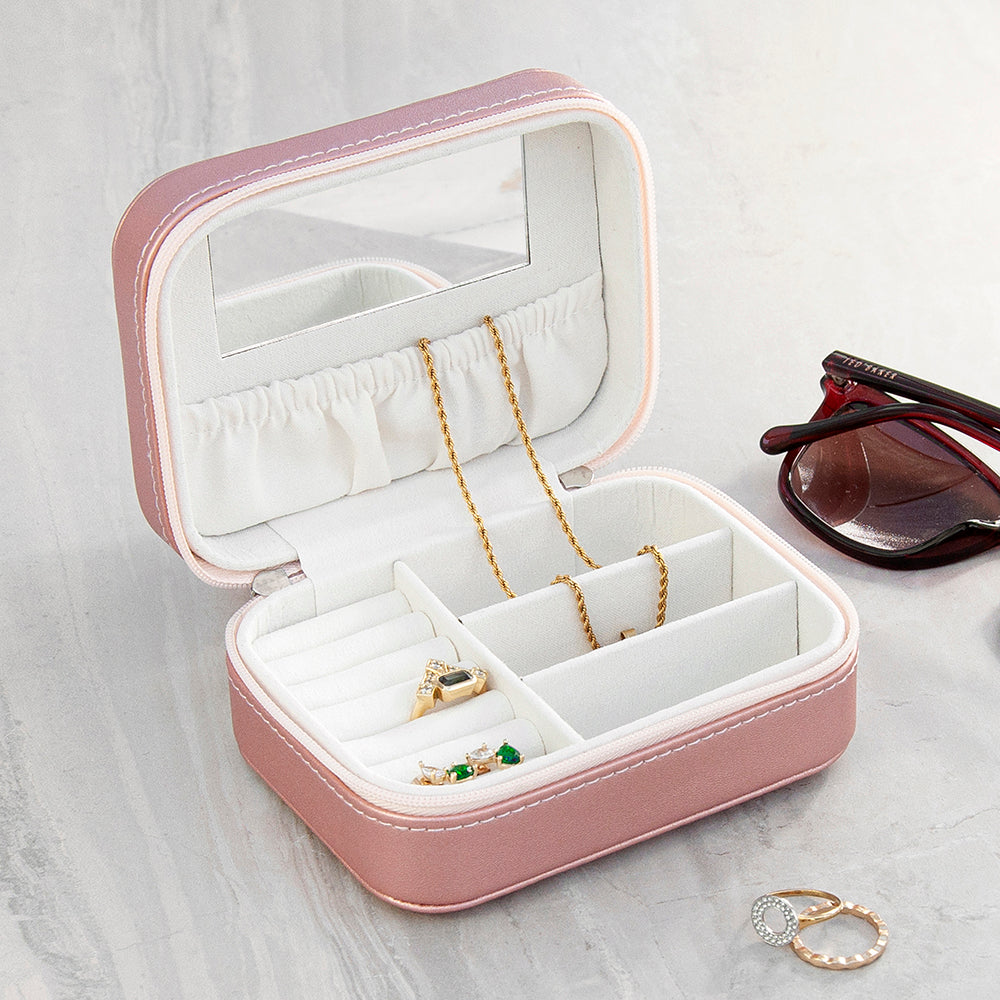 Personalised Sparkly Pink 'My Treasure' Jewellery Case Box